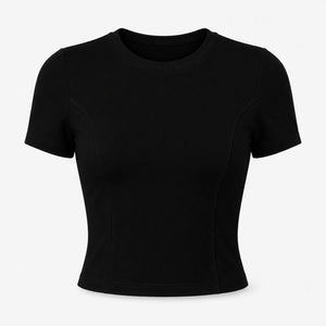 Ruched Back Crop Tee WHD0606326-JYMD112