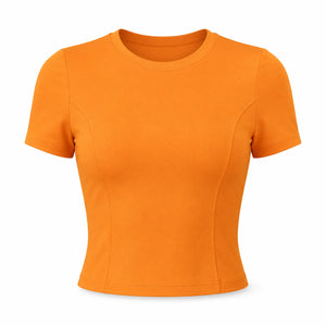 Ruched Back Crop Tee WHD0606326-JYMD112