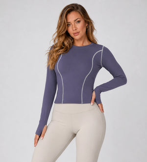 Contrast Seam Active Top WHD0606342-JYMC009