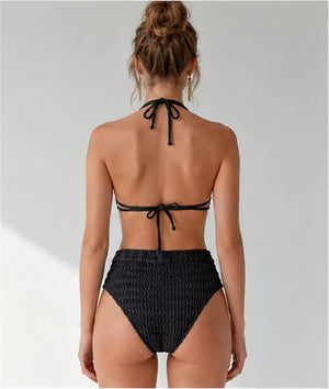 Textured Halter Bikini Set WHD0606360-KA-P273-01