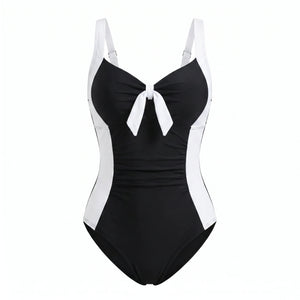 Colorblock Bow One-Piece Swimsuit WHD0606365-KA-P426-01