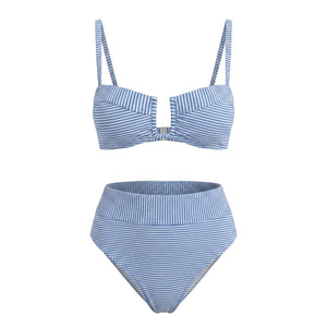 Striped High-Waist Bikini Set WHD0606367-KA-P296-10