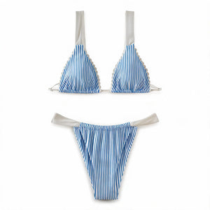 Striped Triangle Bikini Set WHD0606369-KA-P288-10
