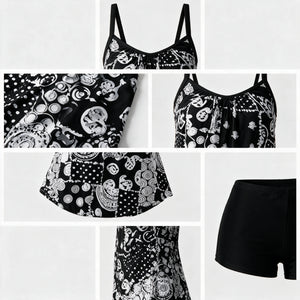 Printed Tankini Shorts Set WHD0606373-KA-202404-09
