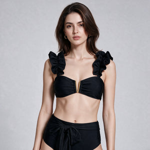 Black Ruffle Bikini Set WHD0606374-KA-P147-01