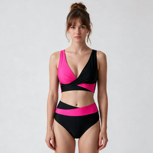 Colorblock Wrap Bikini Set WHD0606375-KA-P284-01