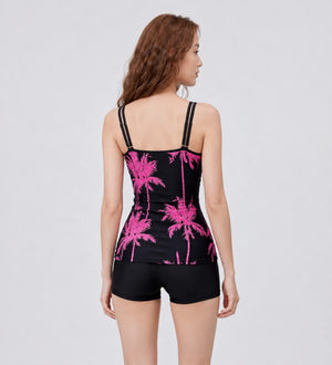Palm Print Tankini Set WHD0606383-KA-P391-01