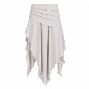Ruched Asymmetric Midi Skirt WHD0606391