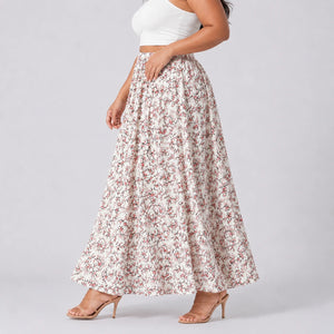 Printed High Waist Maxi Skirt WHD0606393
