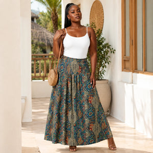 Boho Paisley Maxi Skirt WHD0606394