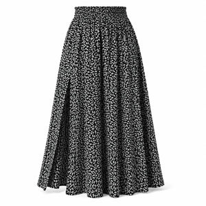 Floral Side Slit Maxi Skirt WHD0606395