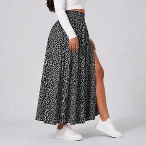 Floral Side Slit Maxi Skirt WHD0606395