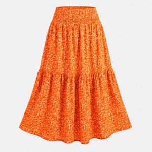 Ditsy Floral Tiered Maxi Skirt WHD0606396