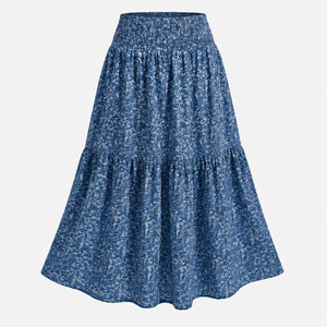 Ditsy Floral Tiered Maxi Skirt WHD0606396