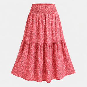 Ditsy Floral Tiered Maxi Skirt WHD0606396