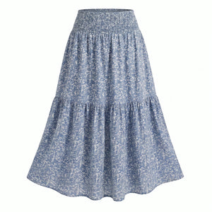 Ditsy Floral Tiered Maxi Skirt WHD0606396