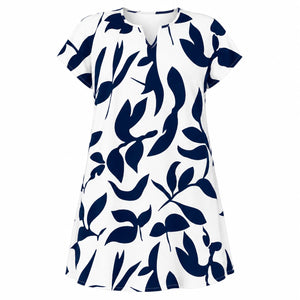 Leaf Print Swing Dress WHD0606400