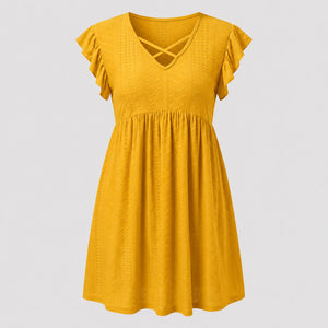 Eyelet Crisscross Babydoll Dress WHD0606401