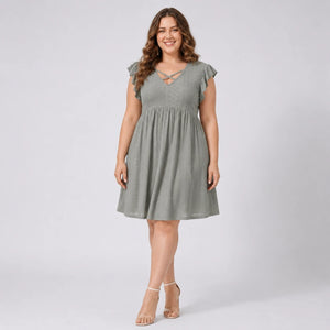 Eyelet Crisscross Babydoll Dress WHD0606401