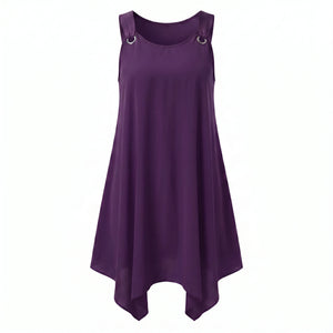 Ring-Detail Hanky Hem Dress WHD0606404