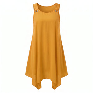 Ring-Detail Hanky Hem Dress WHD0606404