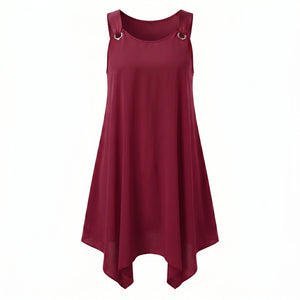 Ring-Detail Hanky Hem Dress WHD0606404