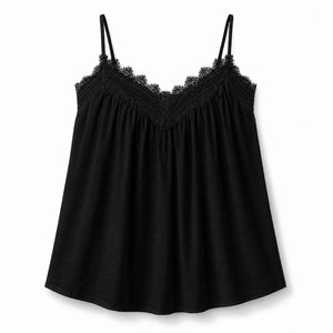 Lace Trim Cross-Back Cami WHD0606408