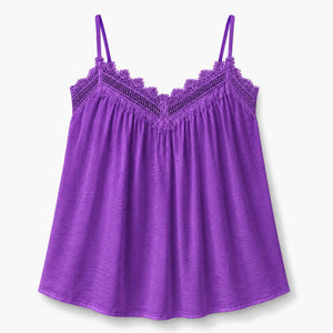 Lace Trim Cross-Back Cami WHD0606408