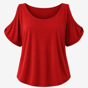 Cold Shoulder Loose Fit Top WHD0606409