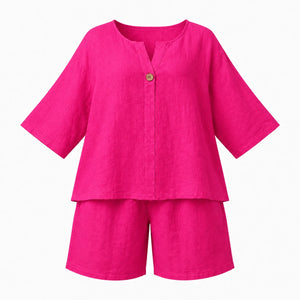 Linen-Look Short Set WHD0606425