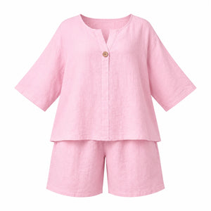 Linen-Look Short Set WHD0606425