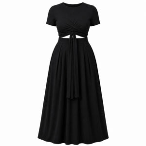 Twist Front Maxi Skirt Set WHD0606426