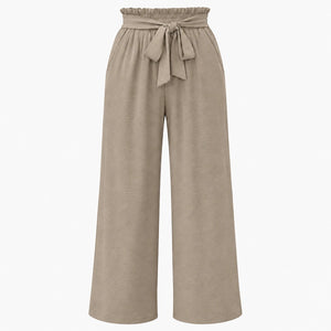 Tie Waist Wide Leg Pants WHD0606430