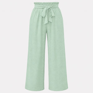 Tie Waist Wide Leg Pants WHD0606430
