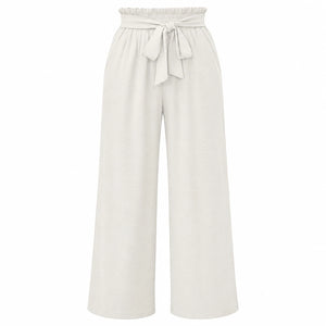 Tie Waist Wide Leg Pants WHD0606430