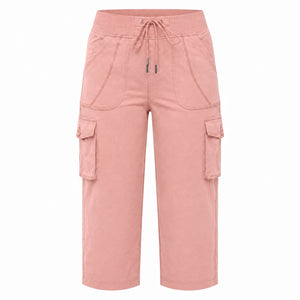 Cargo Drawstring Capri Pants WHD0606432