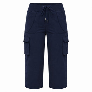 Cargo Drawstring Capri Pants WHD0606432