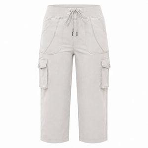 Cargo Drawstring Capri Pants WHD0606432