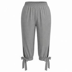 Tie Hem Capri Pants WHD0606434