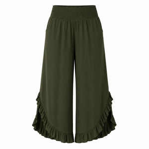 Ruffle Hem Wide Leg Pants WHD0606435