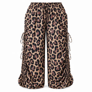 Leopard Print Wide Leg Pants WHD0606436