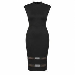 Mesh Hem Bodycon Dress WHD0606438