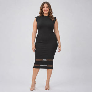 Mesh Hem Bodycon Dress WHD0606438