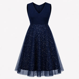 Glitter Mesh Midi Dress WHD0606440
