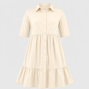 Tiered Button Shirt Dress WHD0606442