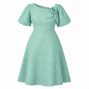 Emerald Jacquard Midi Dress WHD0606443