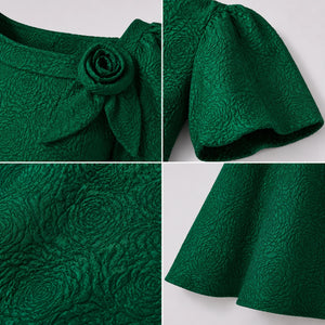 Emerald Jacquard Midi Dress WHD0606443
