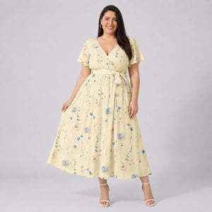Floral Tie-Waist Maxi Dress WHD0606444