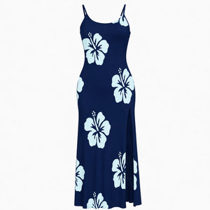 Hibiscus Print Maxi Dress WHD0606445