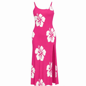 Hibiscus Print Maxi Dress WHD0606445